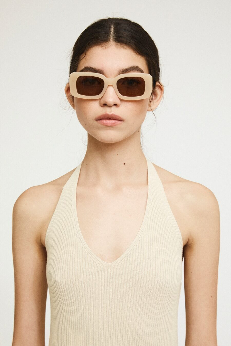 Boyd Fitted Dress - Beige