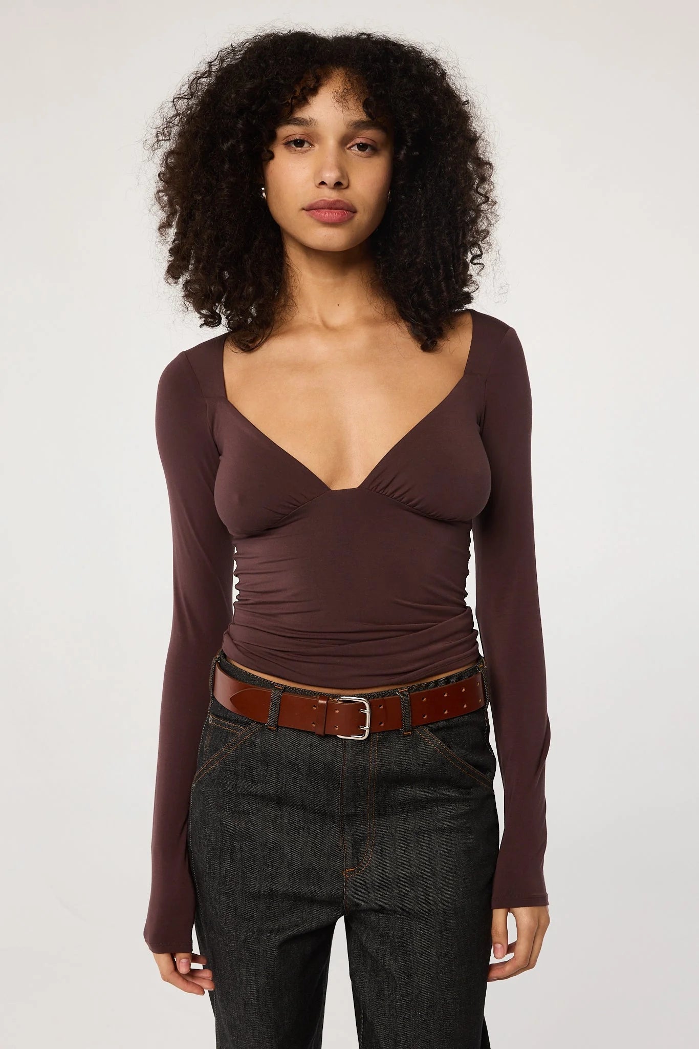 Oisin Top in Chocolate