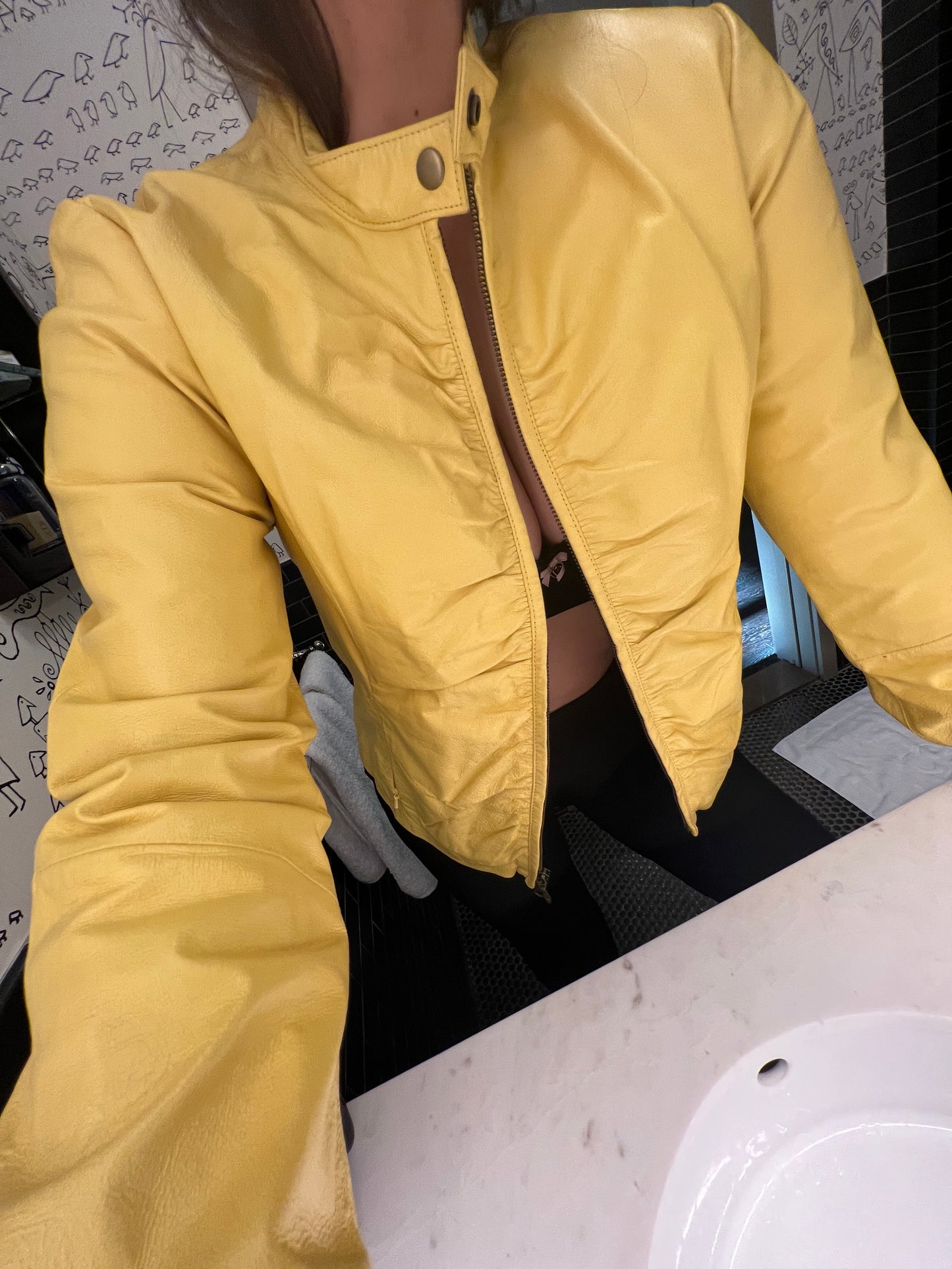 Yellow Leather Jacket
