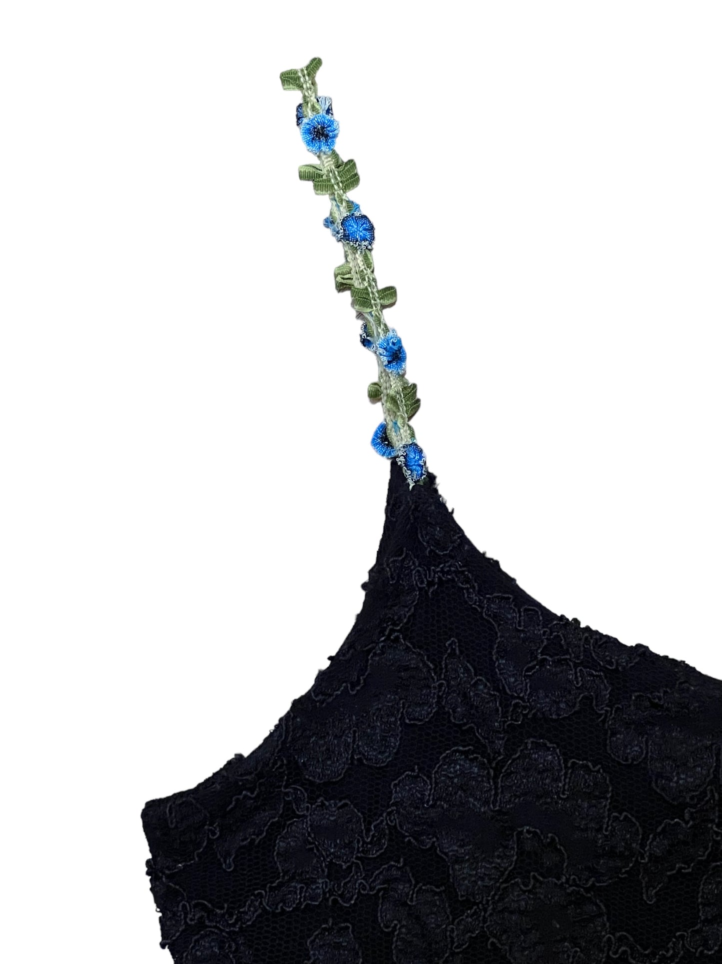 Black Lace Cami w/ flower trim