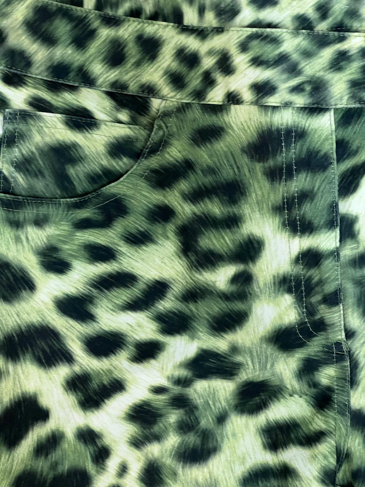 Green Leopard Pants