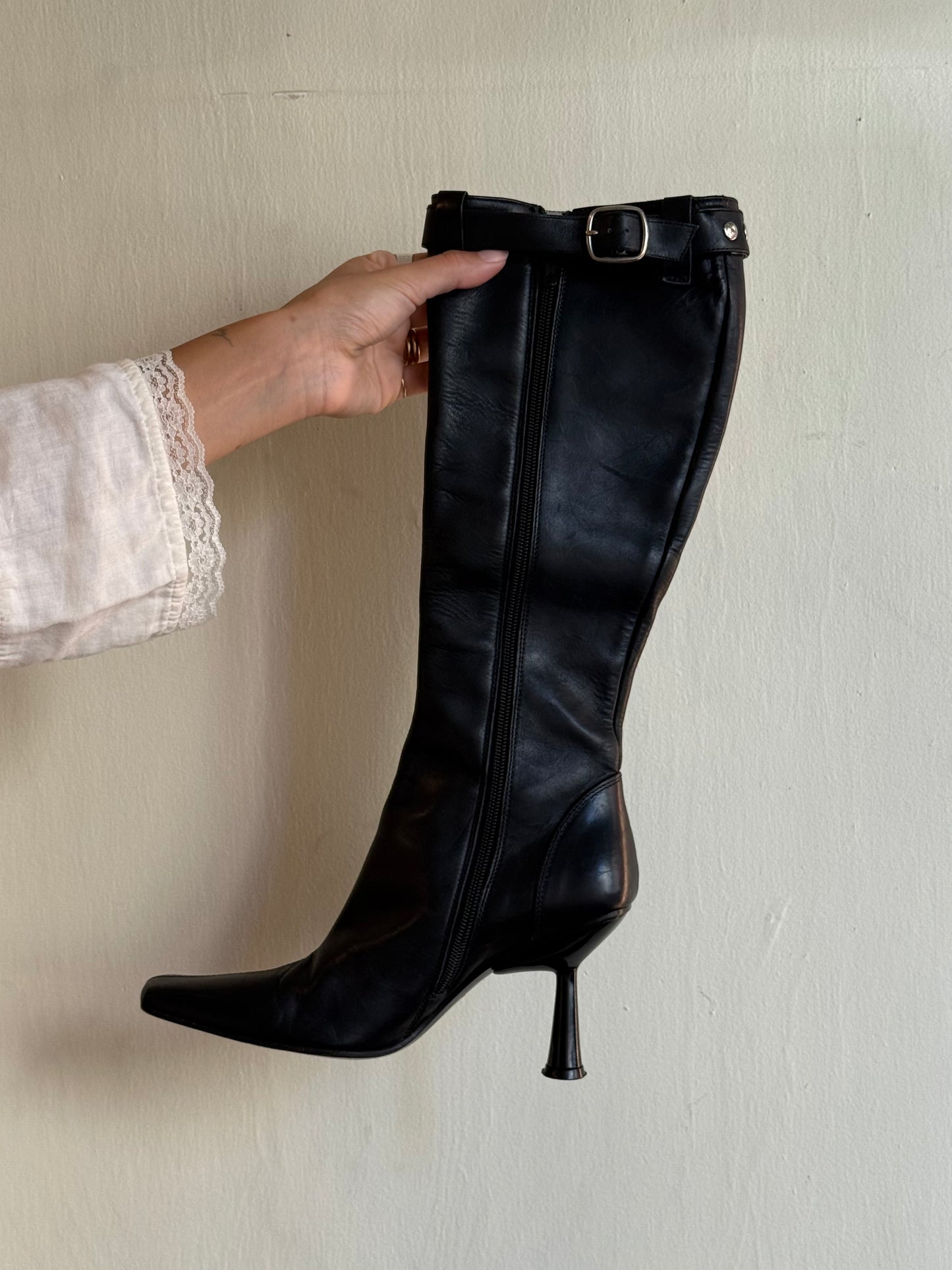Dolce & Gabbana Vero Cuolo Knee High Boots
