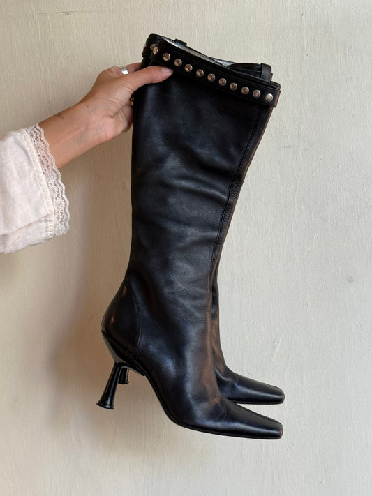 Dolce & Gabbana Vero Cuolo Knee High Boots