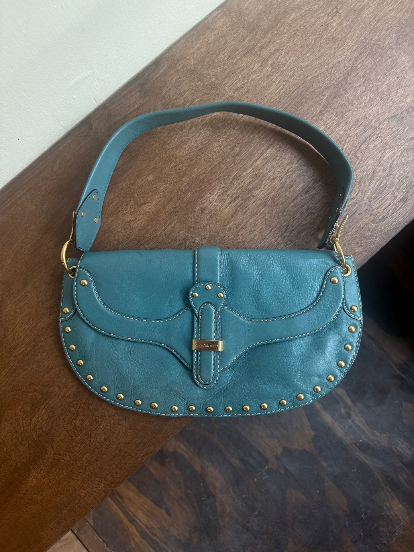 Vintage Michael Kors Teal Studded Bag