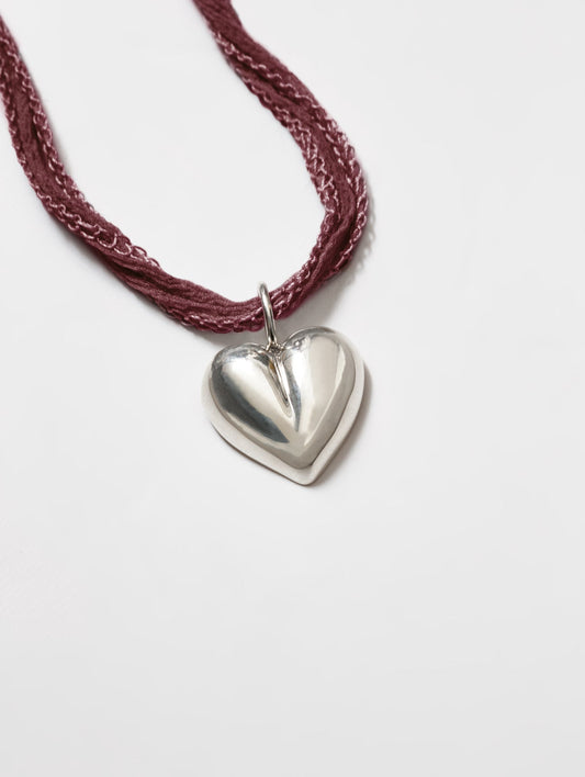 Joni Heart Pendant in Red