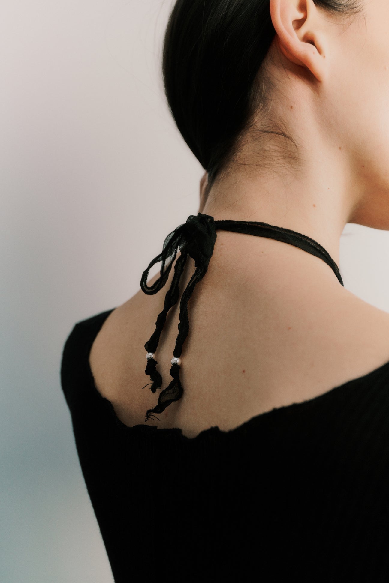 Joni Heart Pendant in Black