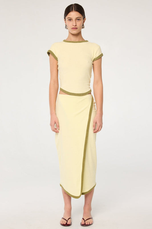Stav Skirt in Lemon Terry