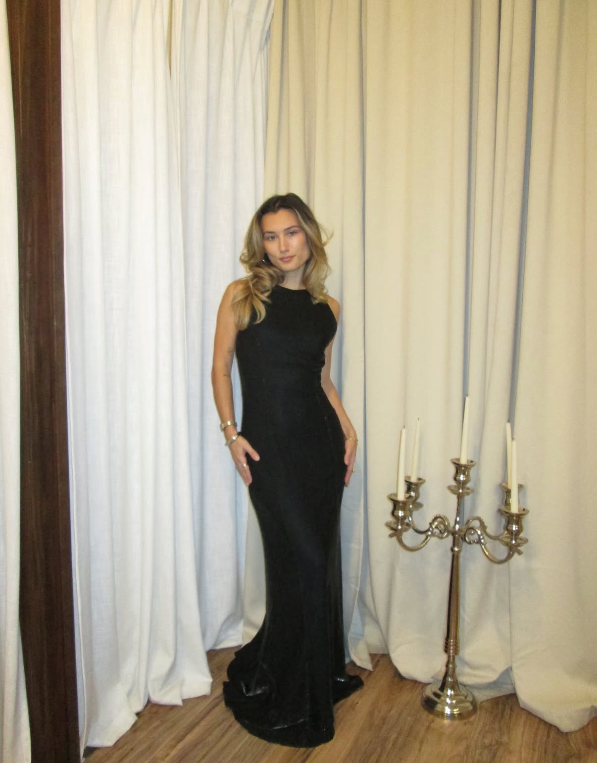 90's Reggio Metallic Backless Dress