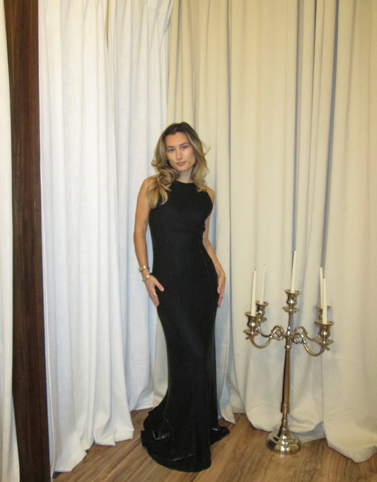 90's Reggio Metallic Backless Dress