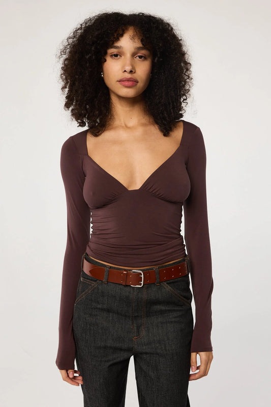 Oisin Top in Chocolate