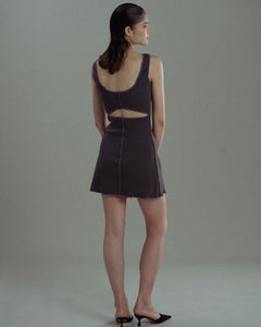 Bralette Rib Dress ~ Navy