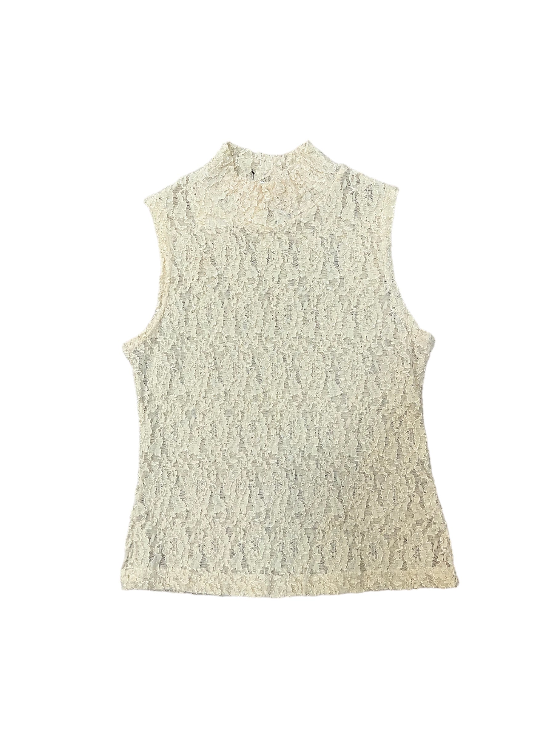 90's Lace Mock Neck