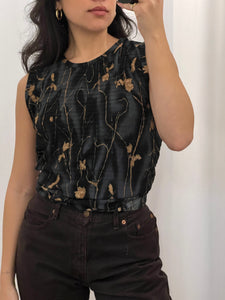 Navy Scrunch Tank