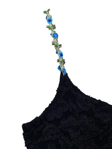 Black Lace Cami w/ flower trim