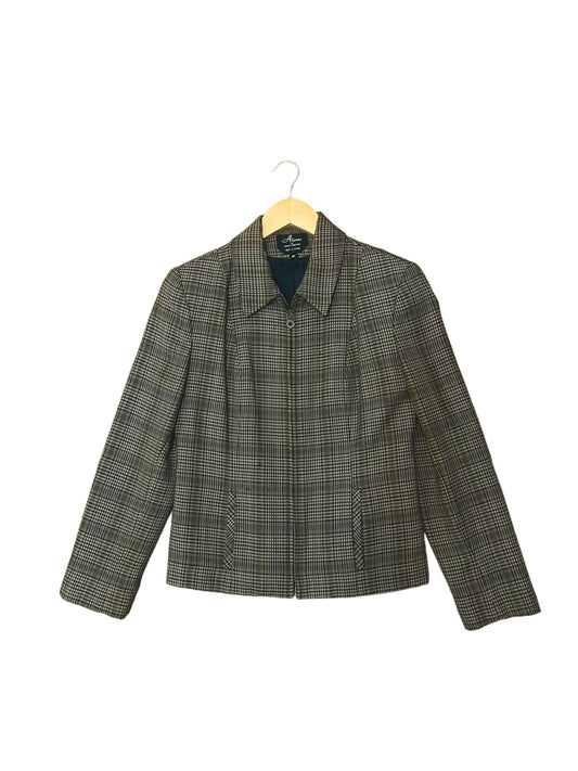 Plaid Zip Up Jacket