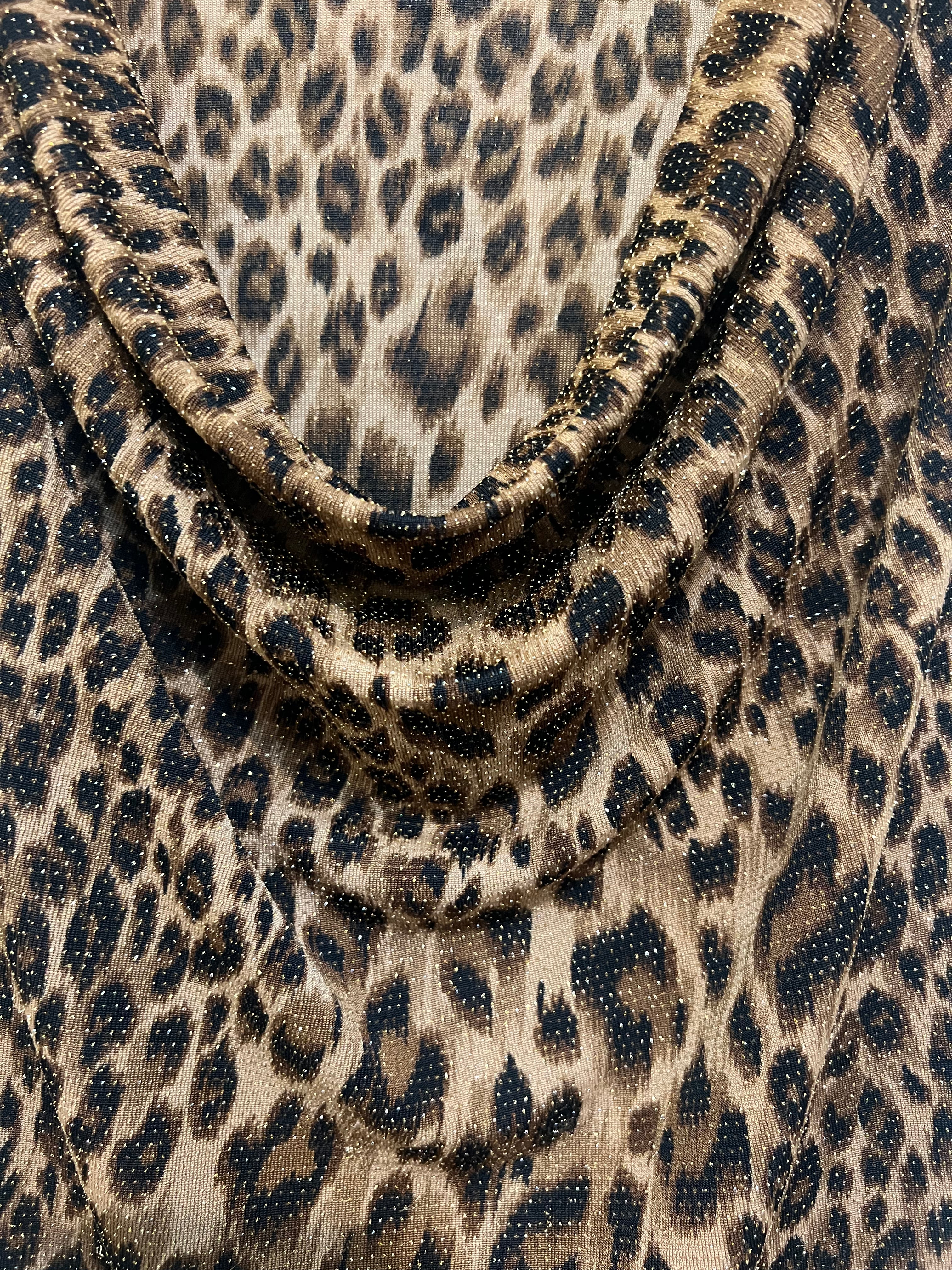 Leopard Cowl Neck Shirt